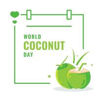 World Coconut Day Design Celebrate vector