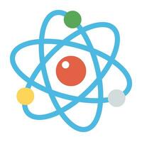 Chemical bonding connecting network, flat vector icon