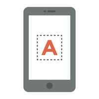 Flat icon design of android learning app vector