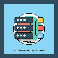 Storage devices with working model making icon for database architecture vector