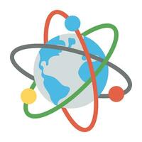 Chemical bonding connecting network, flat vector icon