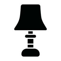 mesa lámpara icono vector aislado en blanco antecedentes
