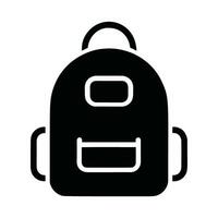 School backpack icon. Simple illustration vector