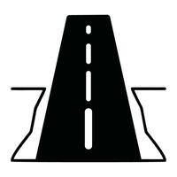 Road icon. Road vector icon isolated on white background