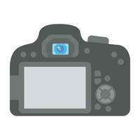 A icon showing digital camera for capturing moments while traveling. vector