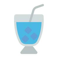 A glass filled with refreshing drink symbolizing soda. vector