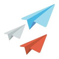 Paper planes, digital marketing concept vector