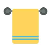 A hanging towel on a hanger for bathing and showering purpose. vector