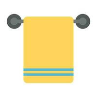 A hanging towel on a hanger for bathing and showering purpose. vector