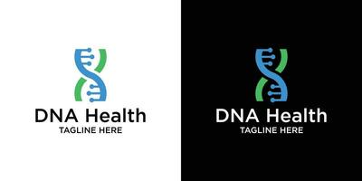 logo design DNA health technology icon vector illustration
