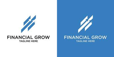 logo design financial arrow icon bar inspiration simple illustration vector