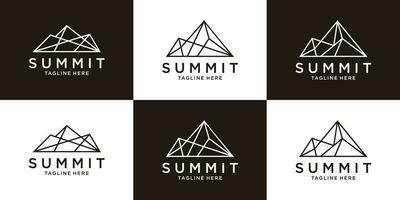 logo design summit line set template vector
