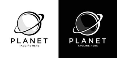 logo design planet modern template vector