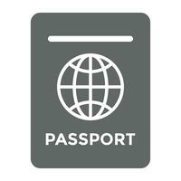A black colored booklet with globe symbol depicting US passport vector