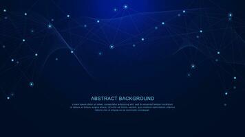 Abstract futuristic network connection background with connect dots and lines. Global business or communication, science and technology background. Vector illustration.