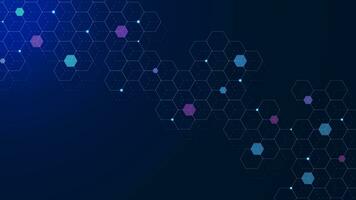 Abstract hexagon pattern background. Molecular structure, medical, science and technology concept design. Vector illustration.