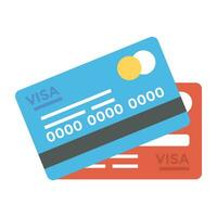 Front and back designs of credit card vector