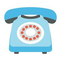 Telephonic chat, contact flat design icon vector