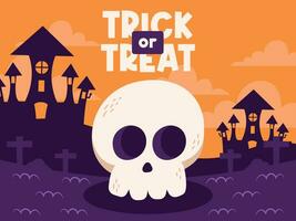 flat halloween background banner social media template vector