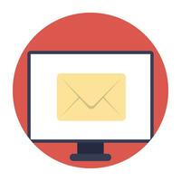 Flat icon design of an email vector