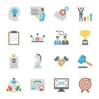 Pack of Entrepreneurship Flat Icons vector