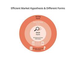 efficient Market Hypothesis with different form of strong semi and weak form of information vector