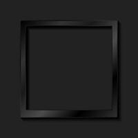 Black minimal realistic blank instant photo frame vector