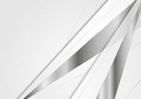 Grey and metallic abstract corporate background vector