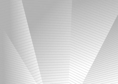 Grey curved refracted geometric lines tech abstract background vector