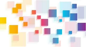 Colorful glossy squares abstract tech background vector