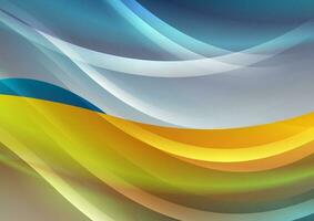 Contrast blue orange smooth waves abstract background vector