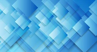 Bright blue glossy squares abstract tech background vector
