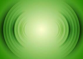 Green shiny technology background with abstract round shapes vector