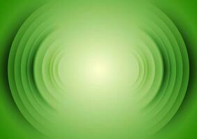 Green shiny technology background with abstract round shapes vector