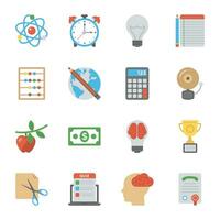 Flat Icons Pack of Study vector
