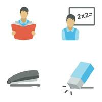 Flat Icons Pack of Students vector