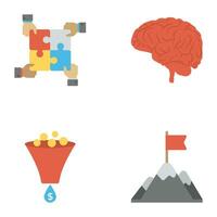 Pack of Problem Solving Icons vector