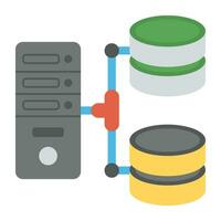 A graphic image of seat of organized data, network server vector