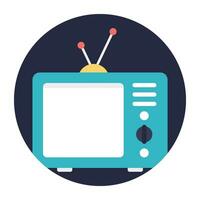 A retro style tv set with antennas vector