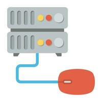 A graphic image of seat of organized data, network server vector