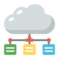 A graphic image of seat of organized data, network server vector