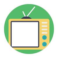 A retro style tv set with antennas vector