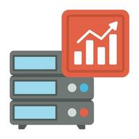 A graphic image of seat of organized data, network server vector