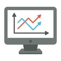 A website dashboard presentation of bar graph analytics vector