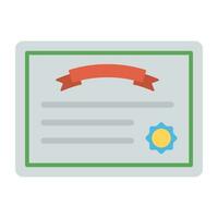 Business licence flat design icon vector