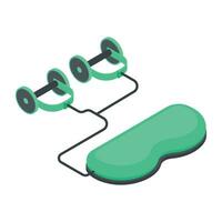 Trendy Set of Gym Isometric Icons vector