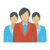 Group of people represented by avatars showing concept of business team vector