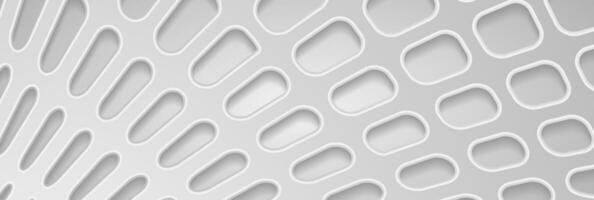 Grey white papercut 3d grid abstract background vector