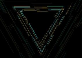 Triangle linear shape abstract futuristic tech background vector
