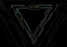 Triangle linear shape abstract futuristic tech background vector